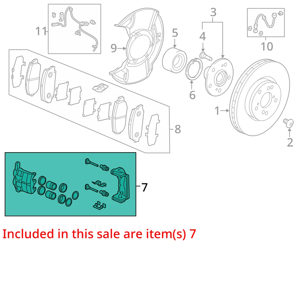 Se adapta a ACURA MDX 2014-2020 pinza de freno delantera derecha lado pasajero OEM usada Foto 4 de 4