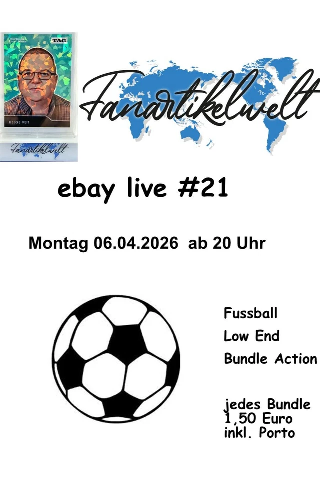 eBay Live #21 Fussball Low End Bundle Action für 1,50 Euro