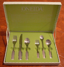 Oneida Paul Revere 6 Pc Progress Set Child 18/10 Satin Stainless Steel Flatware