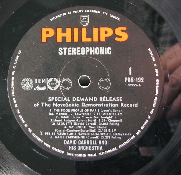 NOVA SONIC Range Of Stereograms / David Carroll LP | eBay