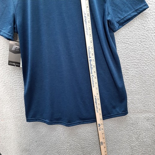 Russell Shirt Adult Small Blue Training Fit Athleisure Jogging Gym Sports Tee - Picture 4 of 9