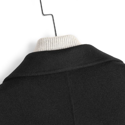 100% Wolle Zweireiher Herren Lang Overknee Trenchcoat Mantel Business - Bild 7 von 24