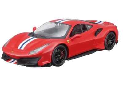 BBURAGO 1:24 FERRARI 488 PISTA WITH WHITE AND BLUE STRIPE 18 BBURAGO 1:24 FERRARI 488 PISTA WITH WHITE AND BLUE STRIPE 18