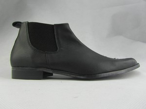 Retro Para Hombre de Cuero Real Negro Lennon Bajo Chelsea Botas Taco Plano  Beatle Beat | eBay