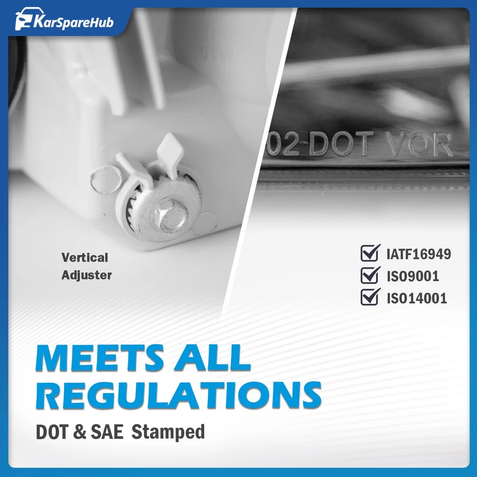 Headlights for 2002-2004 Toyota Camry Chrome Amber Corner Headlamp W/bulbs L+R - Image 3 of 4