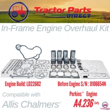 INFRAME ENGINE OVERHAUL KIT comp w Allis Chalmers® 715B - Perkins® A4.236 EARLY