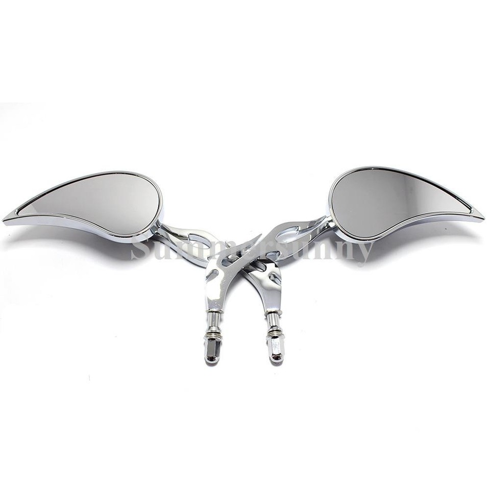 Sell Chrome TearDrop Custom Rearview Mirrors For Harley Cruiser Chopper Motorcycle In Temple - Foto 5