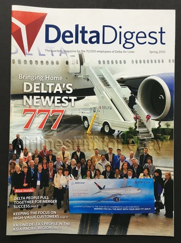 DELTA AIR LINES Digest MAGAZINE Spring 2010 777-200LR DELIVERY airways ad 747 - product listing photo