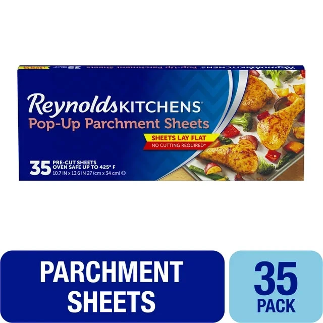 Reynolds Kitchens Pop Up Parchment Paper Sheets 10.7x13.6 Inch