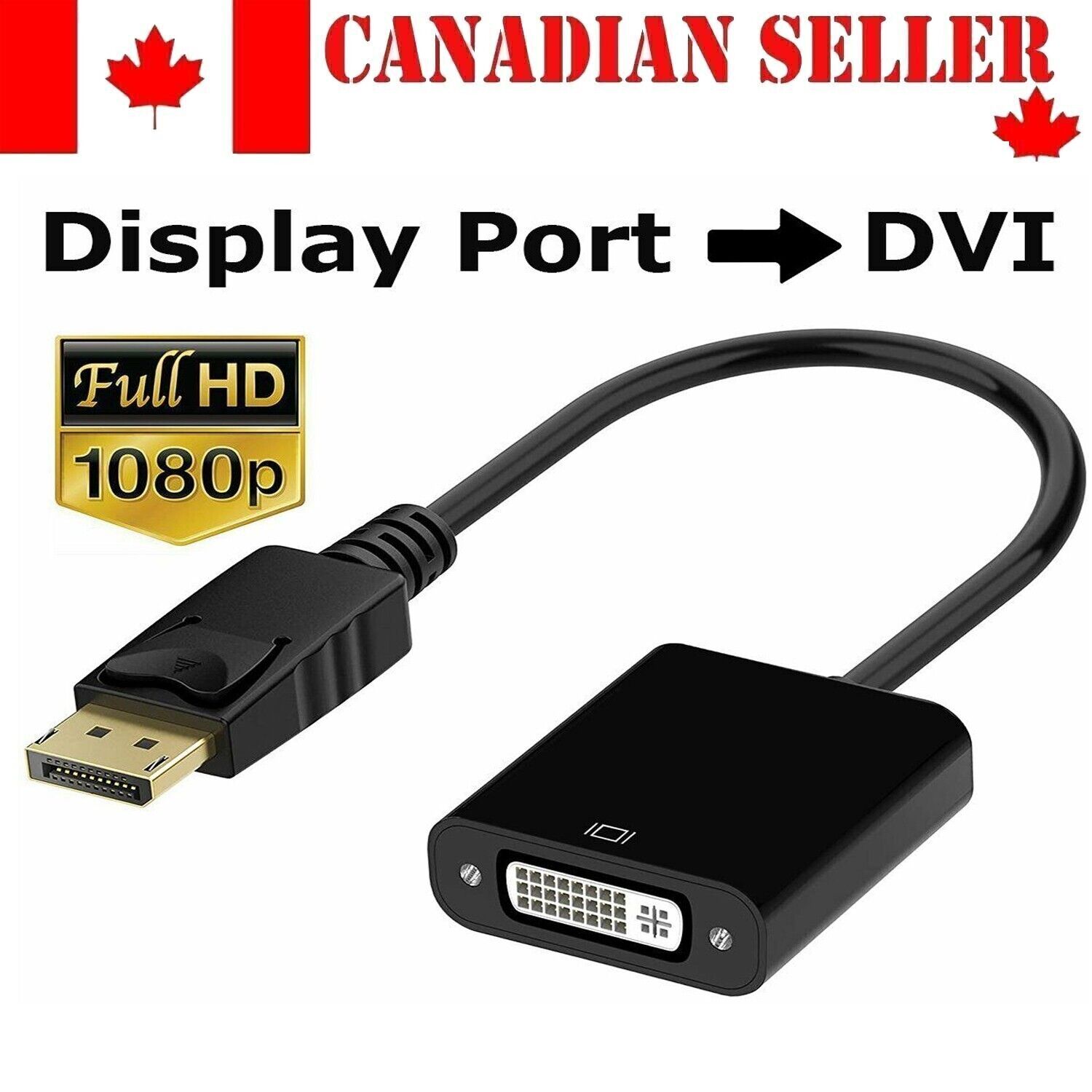 Display Port DP Male to DVI Female Display Port Adapter Cable Converter HD 1080P