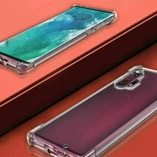 For Motorola Edge 20 Case Clear Shockproof Flexible Cover Screen Protector