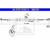 ATE Handbremsseil Bremsseil Hinten Links Passend FüR Audi 80 8C B4