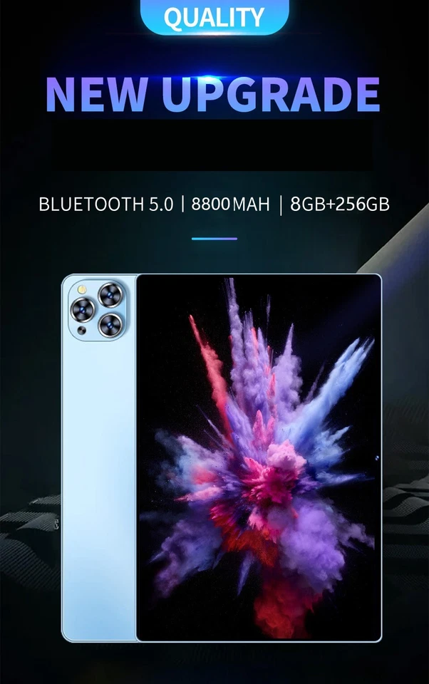 10.1-inch Android 12 Smart Tablet PC with Dual SIM and Dual Standby 8GB+256GB 4G - Image 3 of 4