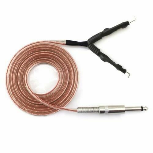 New Heavy Duty Tattoo Machine Power Supply Clip Cord 1/4" Phono Plug Clear - Picture 1 of 1