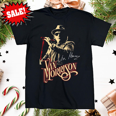 Van Morrison Music Star Heavy Cotton All Size Black Unisex Shirt