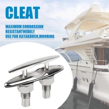 Pull Up Cleat 6" Deck Hidden Flush Mount 316 stainless steel Boat Cleat Marine