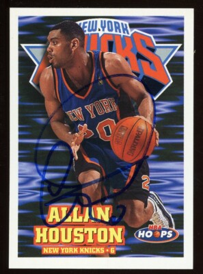 1997-98 NBA Hoops ALLAN HOUSTON Signed Card autograph AUTO KNICKS 