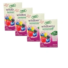 True Lemon Wild Berry Lemonade Drink Mix Singles To Go Lot of 4