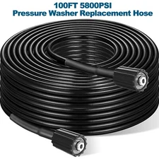 High Pressure Washer Hose 100ft 5800PSI M22-14mm Power Washer Extension Tube US
