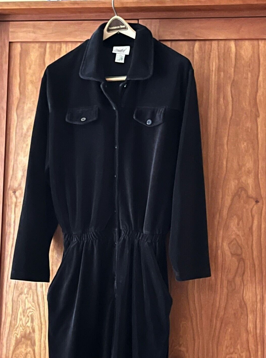 Essential Elements Soft Button Front Jumpsuit Poc… - image 1