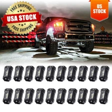 Underbody Trail Rig Glow Lamp 20X White LED Rock Lights Offroad ATV Pickup Truck