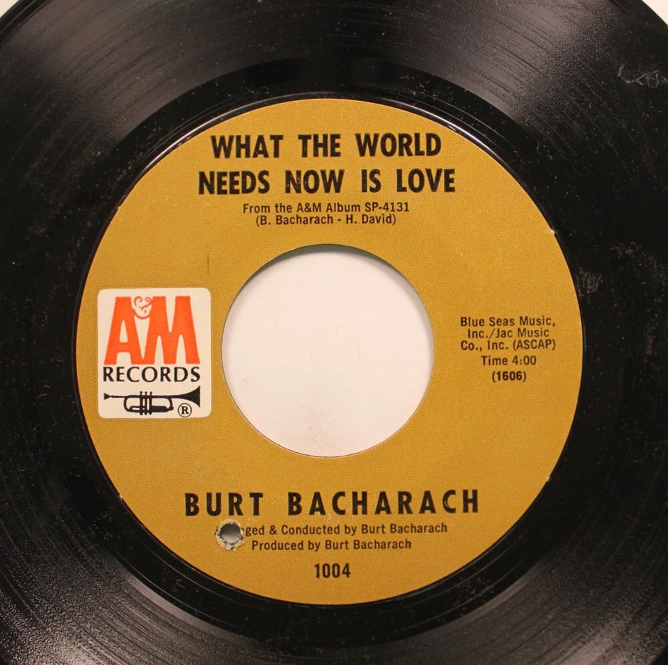 Pop 45 Burt Bacharach - The Bell That Couldn'T Jingle / What The World Needs Now - Image 2 of 2