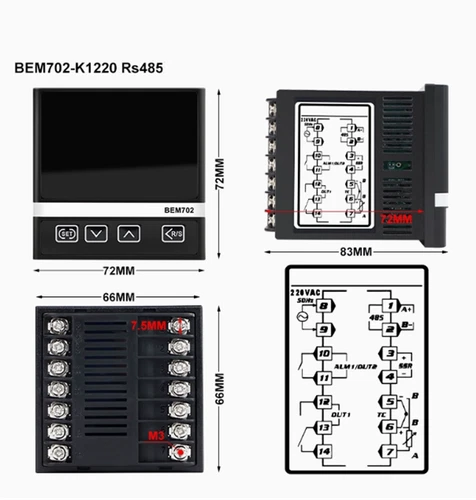 BEM-102/702/902/402 PID Regulation Intelligent Digital Temperature Controller - Photo 31/36