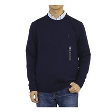  MINOR DEFECT Polo Ralph Lauren Crewneck Merino Wool Sweater - Navy - Size: L