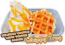 Eiswagen Aufkleber Toffee Waffel Whippy Tablett Anh&auml;nger Decal (Gr&ouml;&szlig;e w&auml;hlbar