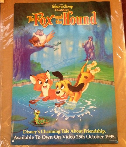 The Fox And The Hound Walt Disney Poster Video Shop Dvd Vhs Original 84 X 59 4cm Ebay