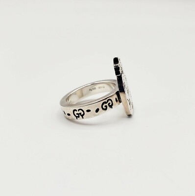 GUCCI パイナップルリング New Gucci Aged Silver Pineapple Ring with Guccissima Imprint