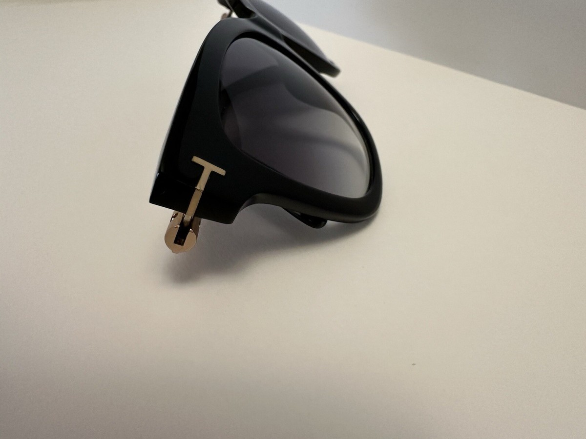 Tom Ford Square Sunglasses TF436 Tracy 01B Black/Gold 53mm FT0436