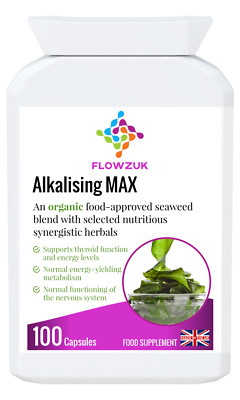 Alkalising Max Bio Algen Ashwagandha Spirulina Chlorella 100 Kapseln Flowzuk