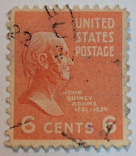 U.S. Postage ~ John Quincy Adams ~ 2₵ Red ~ Posted/Used ~ c.1938 ~ Z10