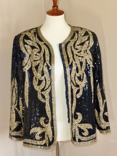 black and gold ladies jacket