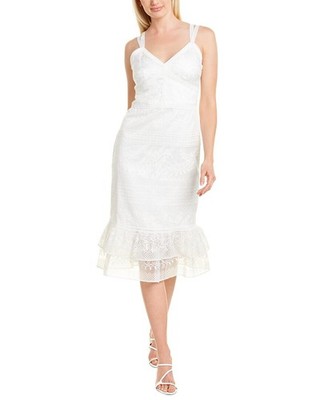 Theia Sweetheart Lace Midi Dress Women's | eBay