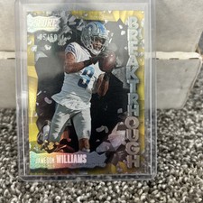 2023 Score Breakthrough Gold Zone /50 Jameson Williams #2 Detroit Lions Bama