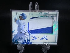 2024 Leaf Trinity - Zyhir Hope /49 platinum patch auto # PA-ZH1 dodgers