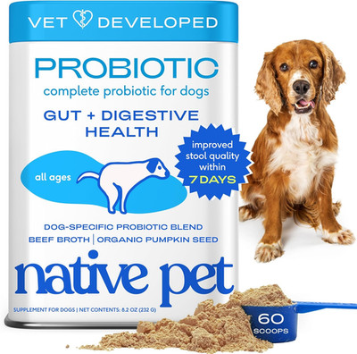 Probiotics for Dogs   Dog Probiotic Powder for Gut & Digestive Health, Vet-Formu