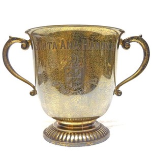 VTG TIFFANY & Co. STERLING SILVER SANTA ANN HANDICAP HORSE RACE TROPHY 21.08ozt