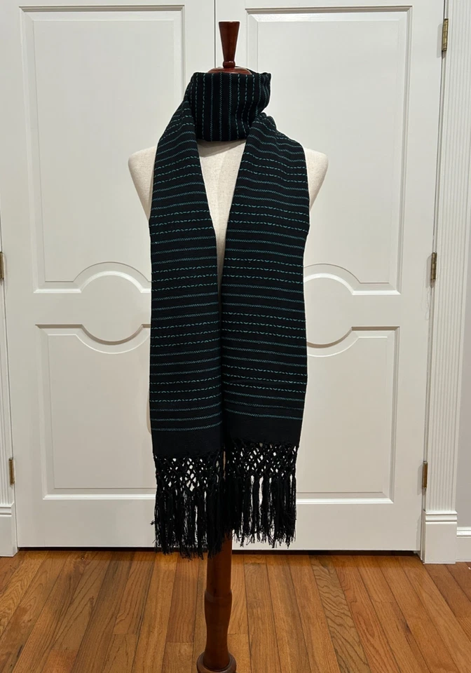 Rebozo tradicional mexicano de Oaxca Mex. Chal mexicano, hecho a mano Foto 3 de 4