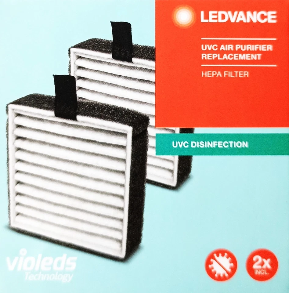 2 / 4 Stück LEDVANCE HEPA H13 Ersatzfilter für den UVC Air Purifier Luftreiniger
