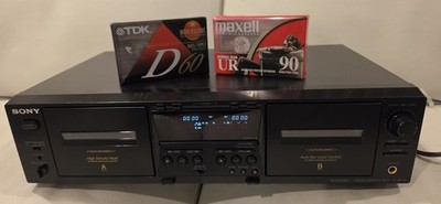 Sony TC-WE475 Dual Stereo Cassette Deck-New Belts, Made In Japan