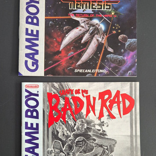 Konami 2x Spielanleitung Nemesis Return of the Hero Skate or Die Bad 'N Rad DE