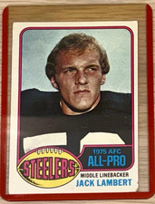 1976 Topps Jack Lambert Rookie Card #220 Pittsburgh Steelers HOF Vintage RC. rookie card picture
