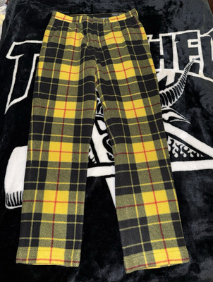 Polo Ralph Lauren Palace Yellow/Black Plaid Twill Straight Pants 32