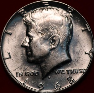 Uncirculated 1968-D Denver Mint 40% Silver Kennedy Half Dollar