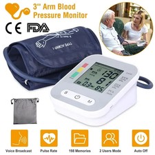 Digital Arm Blood Pressure Monitor LCD Digital Heart Beat BP Gauge Health Test w