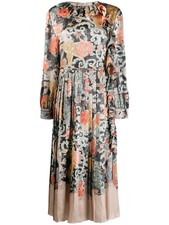 Valentino Garavani Oriental Print Satin Dress