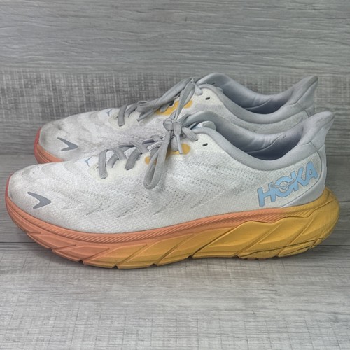 Hoka One One Arahi 6 Womens Running Shoes Sneakers Size 9.5 B White & Orange - Picture 3 of 8